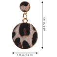 thumbnail image 2 of landege 2PCS/Set Leopard Pattern Plush Earrings Geometric Round Shape Earrings Earrings, 2 of 10