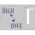 thumbnail image 3 of High Dive Vinyl Lettering Art Wall Decals Stickers Swimming Girls Room Décor Plum-White, 3 of 5