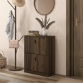 thumbnail image 2 of HOMCOM Armoire à Chaussures avec 2 Tiroirs Basculants Tablettes Ajustables pour 12 Paires, 2 of 10