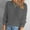 Dark Gray, variant on Idoravan Sweaters for Women Fall Women Casual Solid Long Sleeve Hollow Out Knit Pullover Crewneck Sweater Coat