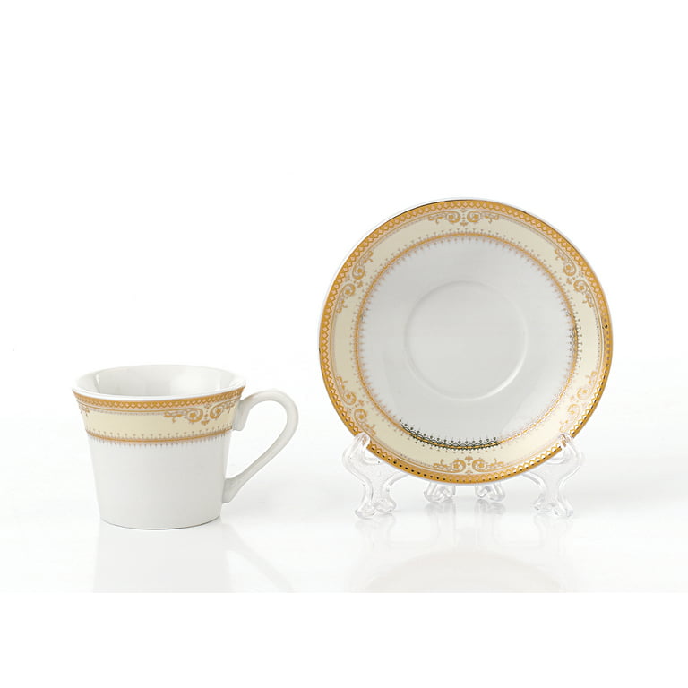 EP Porcelain Espresso Cup & Saucer (2oz) - Set of 2