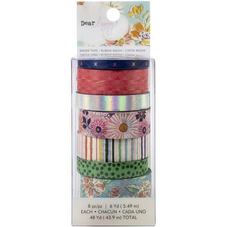 American Crafts 355261 Shes Magic Washi Tape with Iridescent Foil Accents - 8 Roll