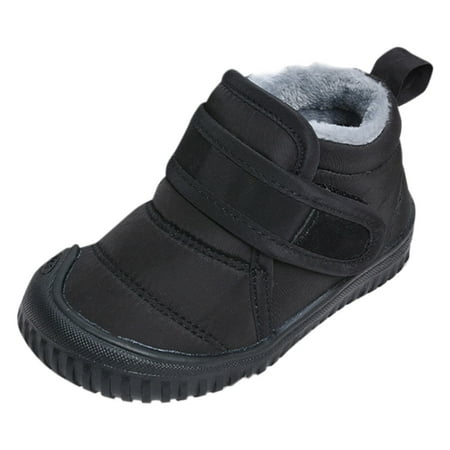 

NIUREDLTD Toddler Winter Snow Boots Boys Girls Cold Weather Baby Shoes Hook Loop Thermal Lined Snow Boots Size 22