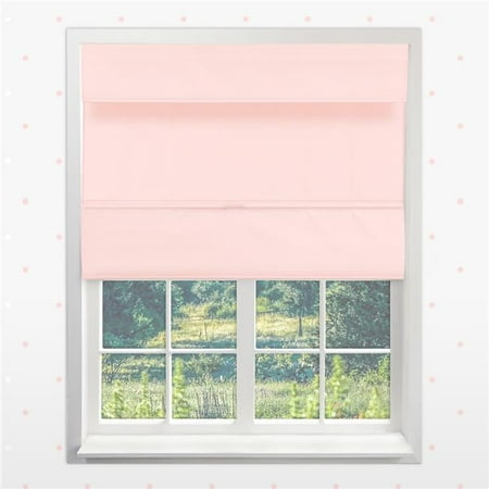 64 x 23 in. Kids Cordless Magnetic Roman Shade - Rose