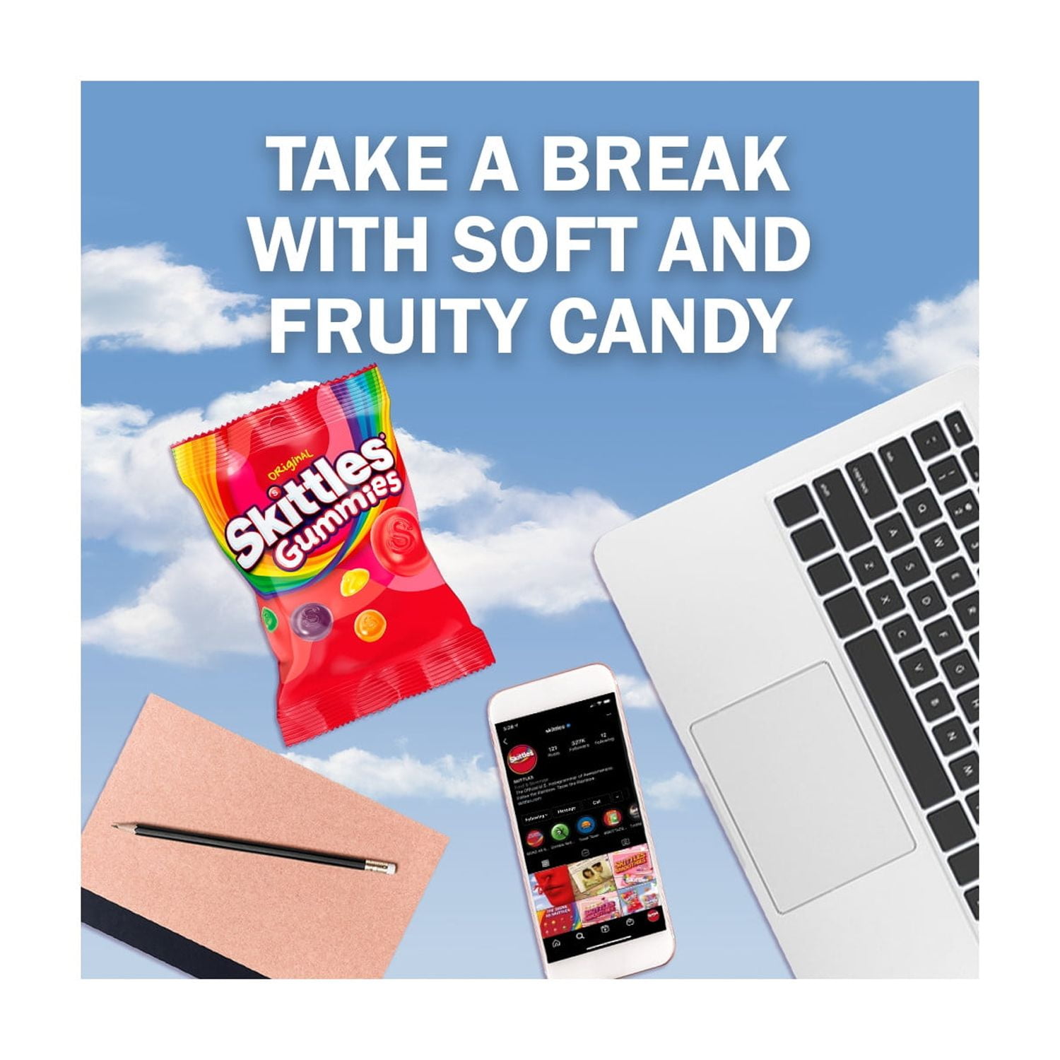 (3 pack) Skittles Gummies Original Gummy Candy - 5.8 oz Bag