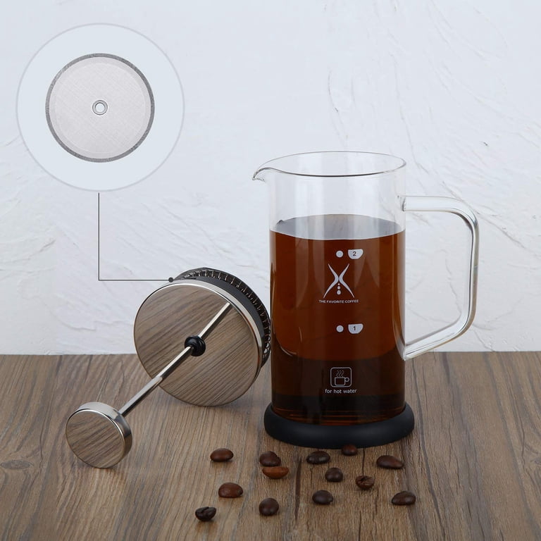8 Pcs Stainless Steel Cafetiere Filter Mesh | 4-Inch Reusable Replacement Screens For 8 Cup/1000ml Coffee Makers