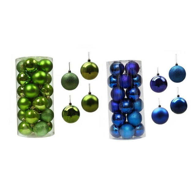 Conjunto de 48 Decoraciones Navideñas para Embellecer tu de Navidad