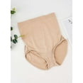 thumbnail image 5 of Spencer Women's Maternity High Waist Underwear Pregnancy Soft Seamless Panties Maternity Underwear Over Bump (L,Skin), 5 of 9