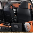 thumbnail image 4 of FLORICH Car Seat Covers Full Set, Comfortable Faux Leather Seat Protectors, Automotive Seat Covers Universal Fit for Most Cars SUV Trucks, Black & Orange, 4 of 9