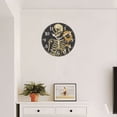 thumbnail image 4 of Round Wall Clock,Old Skeleton Holding Sunflower,Silent Non-Ticking Wall Clock Decor for Home Office Kitchen Living Room Bedroom(10inch), 4 of 4