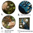 thumbnail image 3 of Designart "Graceful Elegance Displayed By A Peacock IV" Animals Peacock Floater Framed Wall Art Living Room, 3 of 5