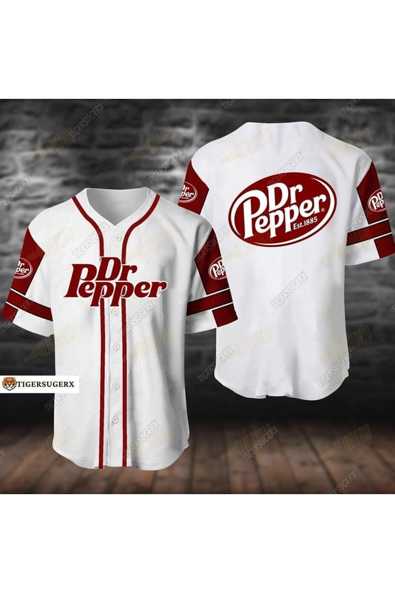Dr Pepper Baseball Jersey Pepper Soda Jersey Shirt Dr Pepper Baseball Shirt Dr Pepper Shir