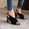 thumbnail image 1 of Sandalias de verano para mujer con tacones altos de cuero de microfibra de tela mate a la moda Wmkox8yii shjk6771, 1 of 9