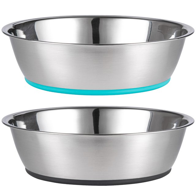 Peggy11 Cuencos Ligeros Para Perros De Acero Inoxidable - 6 Tazas, Paquete De 2