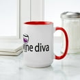 thumbnail image 4 of CafePress - Wine Diva Large Mug - 15 oz Ceramic Large White Novelty Mug, 4 of 4