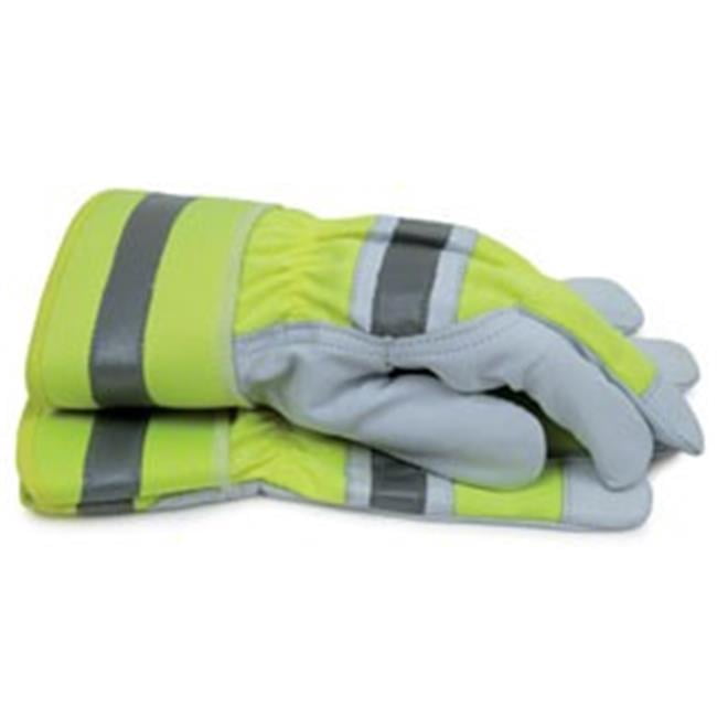 Hi-Visibility Goat Leather Work Gloves Large