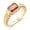Red, variant on Womens Stainless Steel Ring Waterproof Anti-Rust Anti-Allergy Geometric Ring with Zircon Women's Ring Niche Light Texture Ring for Her Jewelry Gift