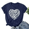 thumbnail image 3 of Charella Short Sleeve Shirts for Women Valentines Day Gifts Crewneck T-shirt 2025 Trendy Tops,Blue,XL, 3 of 3