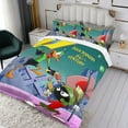 thumbnail image 3 of Duck Dodgers-themed Bed Sheet Set Three Piece Set Comfortable And Skin Friendly Unique Design Home Decor Gifts For Family Friends fans54''x79''（135cm*200cm）, 3 of 6