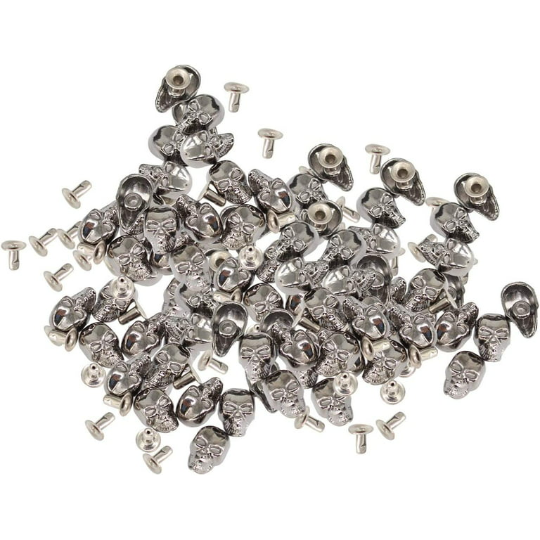 Incraftables Silver Studs and Spikes Set (100pcs) for Clothing