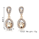thumbnail image 3 of Aretes Malubero Malu1755 En Forma de Gota Color Champaña caqui, 3 of 3