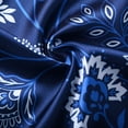 thumbnail image 6 of Mens Long Sleeve Bathrobe with Shorts Set 2 Piece Silk Robe Lounge Wear Pjs Sets Lightweight Pajamas Sleepwear Navy, 2XL, 6 of 7