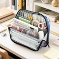 thumbnail image 6 of Standing Pencil Case with Base Large Capacity Stationery Pouch Pen Bag with Zipper for Women Men Christmas Night Scene, 6 of 7