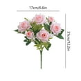 thumbnail image 3 of Luxcidy 7Heads 12 Inch Artificial Rose Bouquet, Silk Roses Flowers Bunches, Fake Roses for Wedding Bridal Home Office Garden Parties Decor (Pink), 3 of 6
