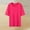 Hot Pink, variant on Womens Tops Plus Size T Shirts Round Neck Short Sleeve Loose Cotton and Linen Blouse Holiday Size M-3XL