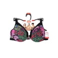 thumbnail image 3 of Parade Mesh Floral Print Underwire Demi Bra, Sizes XS to 3XL, 3 of 10