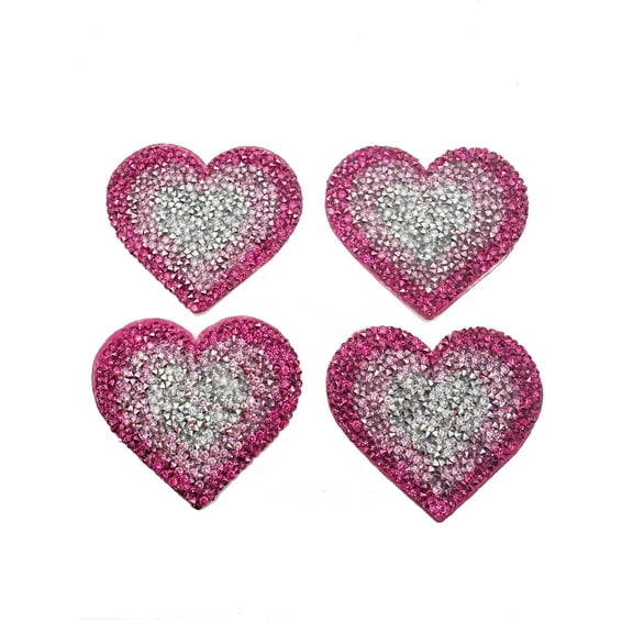 Gradiant Heart Rhinestone Crystal Patches