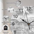 thumbnail image 5 of Wall Clock Coral Shell Starfish Clocks PVC Silent Non-Ticking Battery Operated Decorative Grey Summer Ocean Conch Round Clock for Home Living Room Kitchen Bedroom Office School Wall Decor 10 Inch, 5 of 9