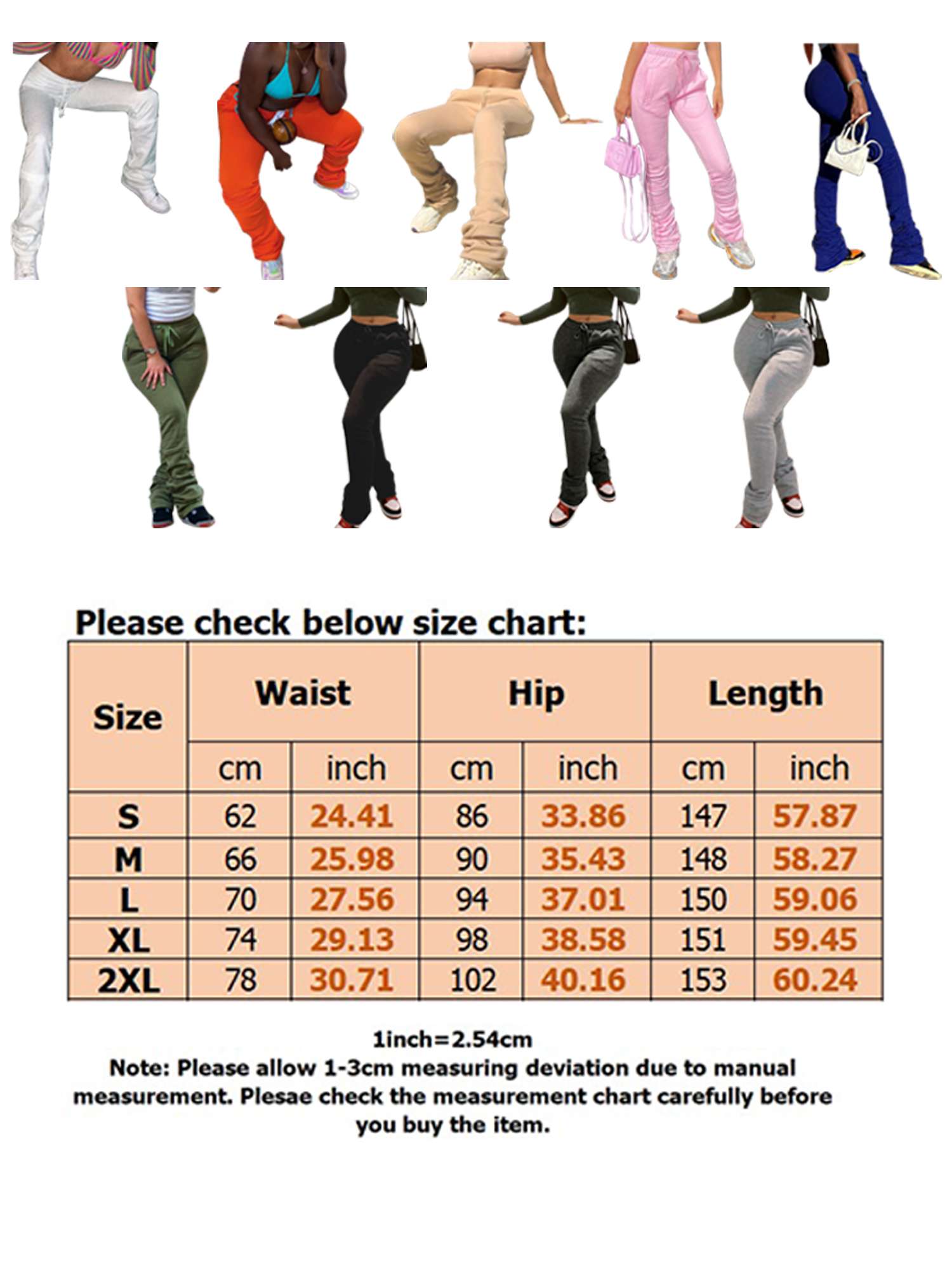 Women Joggers Sweatpants Ladies Bottoms Jogging Gym Pants Lounge Elastic Casual Pants Trouser Thicken Jogging Trouser Pants - image 2 of 2