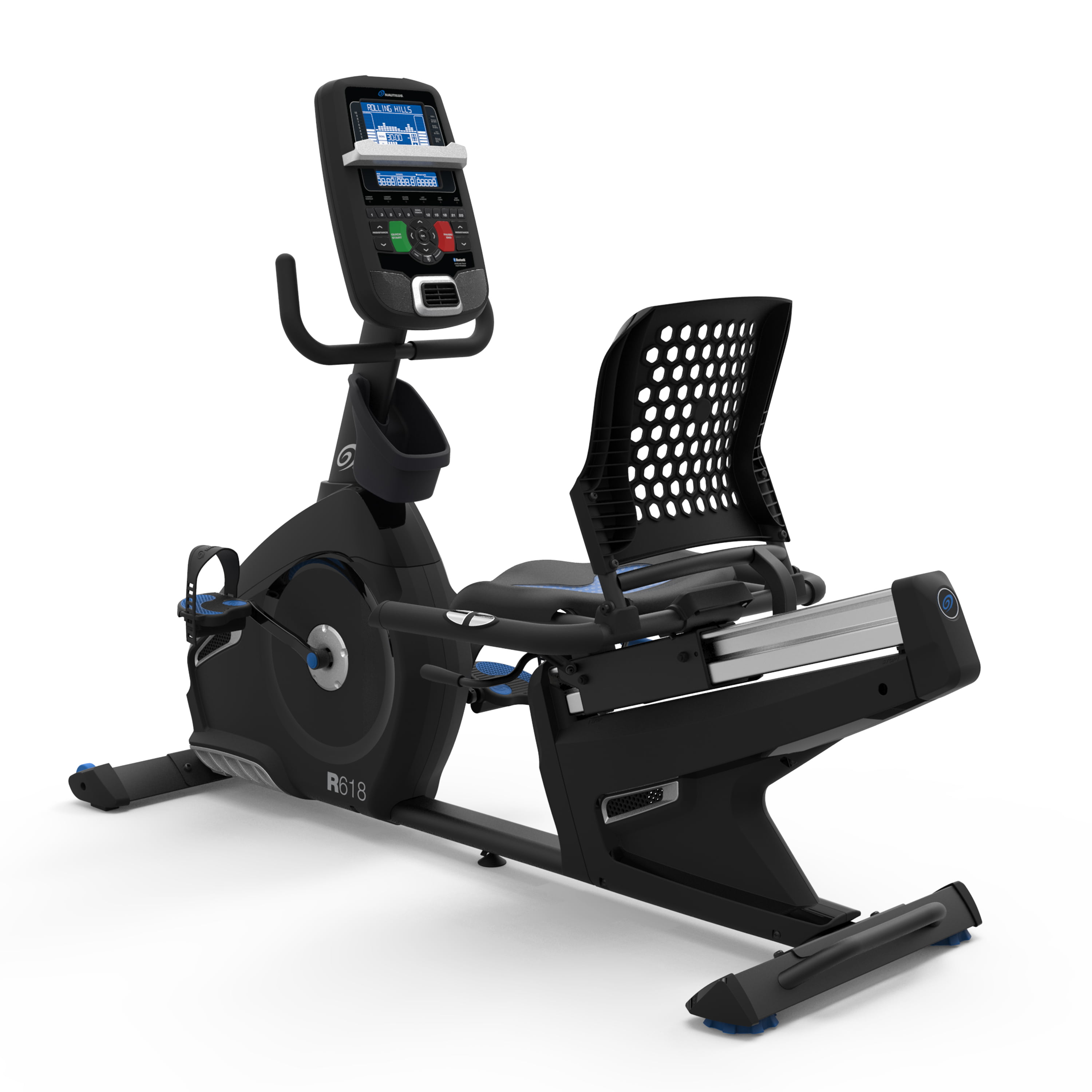 Nautilus R618 Recumbent Stationary Home Gym Cardio Cycling Workout Exercise Bike 