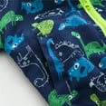 thumbnail image 2 of ATAIKU 2-6Y Toddler Boys Dinosaur Lightweight Hooded Raincoat Kids Waterproof Windbreaker Jacket, 2 of 7
