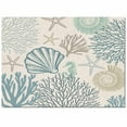 thumbnail image 2 of Area Rugs 5x7 Ft Coral Shell Blue Starfish Ocean Coastal Retro Non-Slip Washable Rug Indoor Rug Floor Mats Non Shedding Carpet for Living Room Bedroom Dining Room Home Decor, 2 of 8