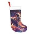 thumbnail image 2 of Yiaed Astronaut Dolphin Print Christmas Stockings, Christmas Stockings Hanging Ornaments, Christmas Stockings for Family Christmas Holiday Decorations, 2 of 7