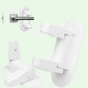 Child Proof Door Lever Lock, 2PCS Baby Safety Locks for Doors with 3M Adhesive