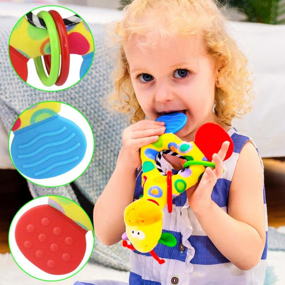 Baby Teething Toy with Teethers,Infant Baby Teething Rattle Toys Soothing Dolls Learning Toy for 0, 3, 6, 9, 12 Month Newborn Infant Baby, Boy, Girl
