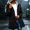 Black, variant on Women's Solid Color Rain Jacket Hooded Windproof Loose with Pockets for Outdoor Sports Fitness Yoga Shower Navy M