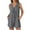 28#Gray, variant on Gmdeguo Women's Pleated Short Denim Jumpsuit Loose Pleated Tie Front Sleeveless Shorts Romper V Neck Casual Summer Jean Rompers with Pockets