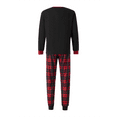 thumbnail image 3 of Hirigin Matching Christmas Pajamas For Family Letter Print Long Sleeve Tops and Plaid Pants for Loungewear Soft Sleepwear, 3 of 6
