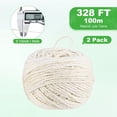 thumbnail image 3 of Uxcell 2-Pack Cuerda de Yute Natural, 3mm x 328ft/100m Bolas de Cuerda de Jardín para Manualidades/Jardinería de Plantas [Blanco], 3 of 7