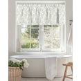 thumbnail image 4 of Sage Green Flowers Valances for Windows Branches Plants Valance Rod Pocket Light Filtering Short Window Treatments Curtains for Kitchen Bathroom Living Room Bedroom, 1 Panel, 60 x 18 Inch, 4 of 7