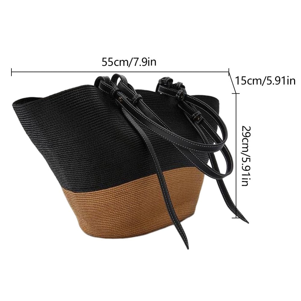 Black straw bag outlet