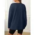 thumbnail image 5 of MOYIKO Oversized Long Sleeve Shirts for Women Casual Crewneck Loose Fit Tees Tops, 5 of 7
