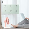 thumbnail image 3 of Ventilador de escritorio portátil con luz LED y 3 velocidades, ideal para oficina, dormitorio o sala. Diseño silencioso y ajustable, perfecto para bebés y adultos. ¡Energía USB y batería recargable!, 3 of 6