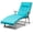 Turquoise, variant on Patiojoy Cushioned Folding Chaise Lounge Chair Adjustable Recliner Black