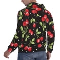 thumbnail image 6 of Rateoe Sweet Red Cherry Pattern Mens Hoodie, Pullover Hooded Sweatshirt, Kangaroo Pocket Hoodie Ideal for Daily Wear, Travel and Home-XX-Large, 6 of 7