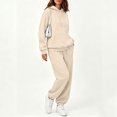 thumbnail image 5 of Trgacdwlo Sweatsuits Women 2 Piece Outfit Tracksuit Plain Hoodie Baggy Jogger Sweatpants Set Fall Winter Sweat Set for Women Beige XS, 5 of 6